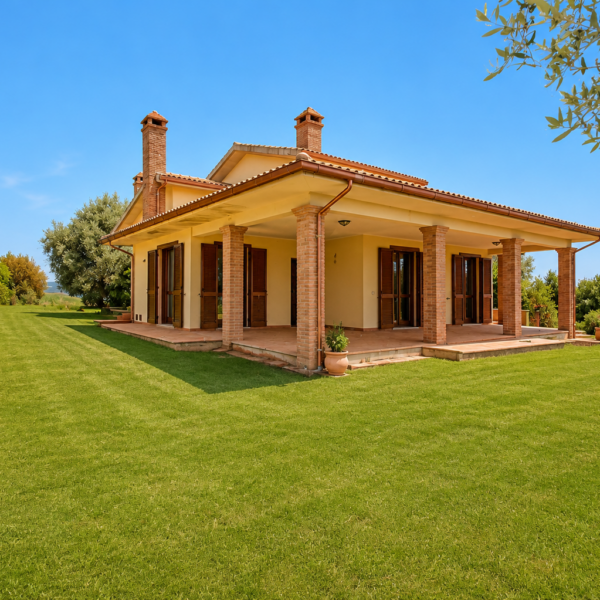 Villa panoramica con vista sull’Argentario e sull’Isola del Giglio in vendita a Magliano in Toscana